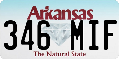 AR license plate 346MIF