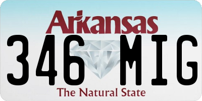 AR license plate 346MIG