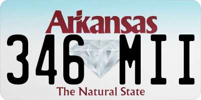 AR license plate 346MII