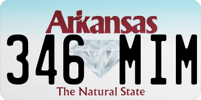 AR license plate 346MIM