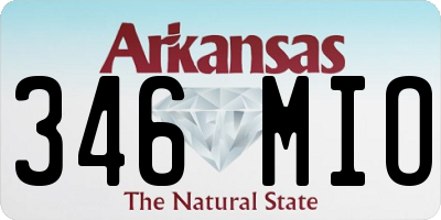 AR license plate 346MIO