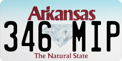 AR license plate 346MIP