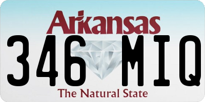 AR license plate 346MIQ