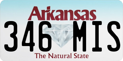 AR license plate 346MIS