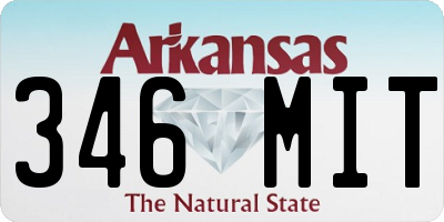 AR license plate 346MIT