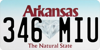 AR license plate 346MIU