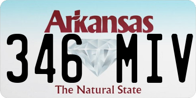 AR license plate 346MIV