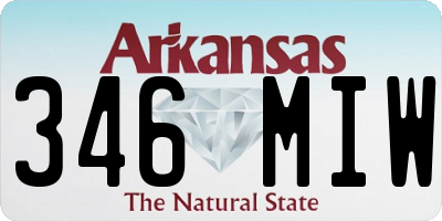 AR license plate 346MIW