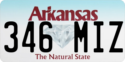 AR license plate 346MIZ