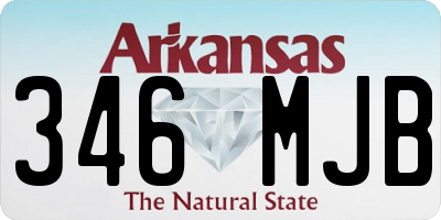 AR license plate 346MJB