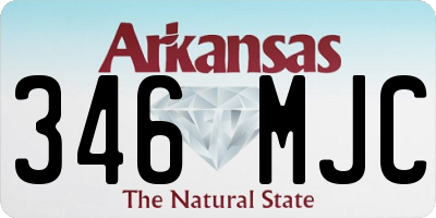 AR license plate 346MJC
