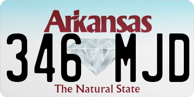 AR license plate 346MJD