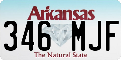 AR license plate 346MJF