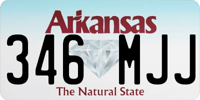 AR license plate 346MJJ