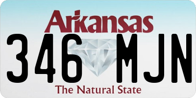 AR license plate 346MJN