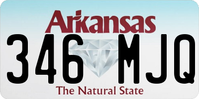 AR license plate 346MJQ