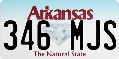 AR license plate 346MJS