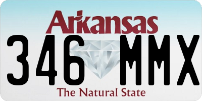 AR license plate 346MMX