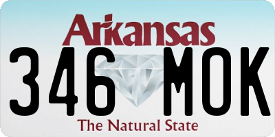 AR license plate 346MOK
