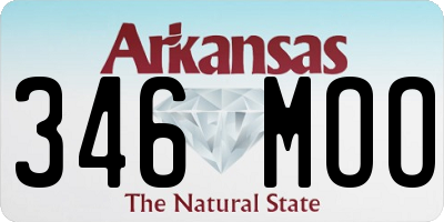 AR license plate 346MOO