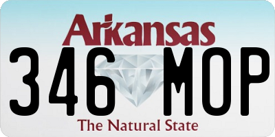 AR license plate 346MOP