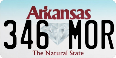 AR license plate 346MOR