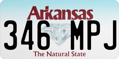AR license plate 346MPJ