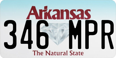 AR license plate 346MPR
