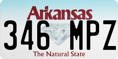 AR license plate 346MPZ