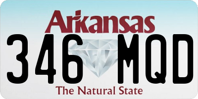 AR license plate 346MQD