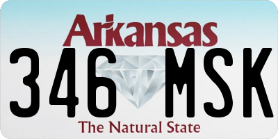 AR license plate 346MSK
