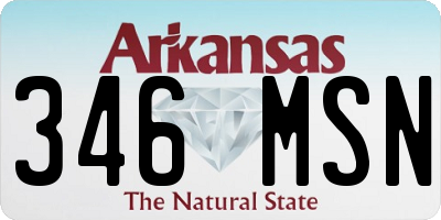 AR license plate 346MSN