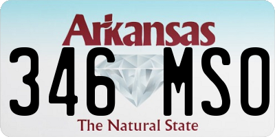 AR license plate 346MSO