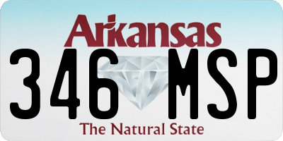 AR license plate 346MSP