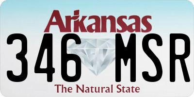 AR license plate 346MSR