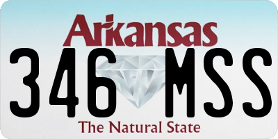 AR license plate 346MSS