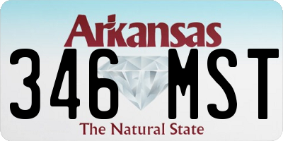 AR license plate 346MST