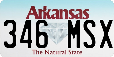 AR license plate 346MSX
