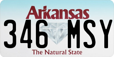 AR license plate 346MSY
