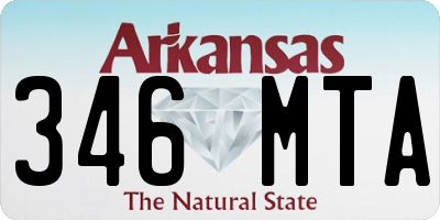 AR license plate 346MTA