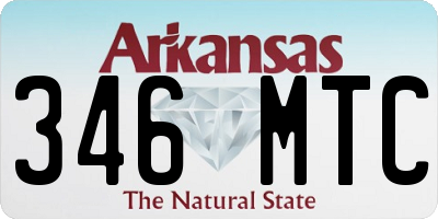 AR license plate 346MTC
