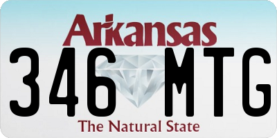 AR license plate 346MTG