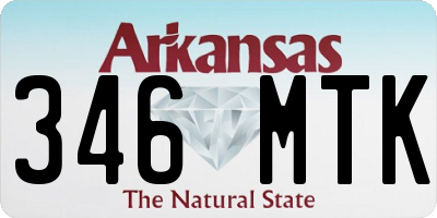 AR license plate 346MTK