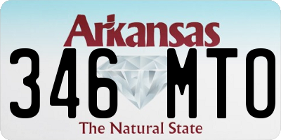 AR license plate 346MTO