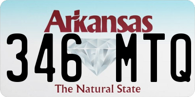 AR license plate 346MTQ