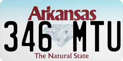 AR license plate 346MTU