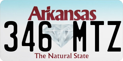 AR license plate 346MTZ