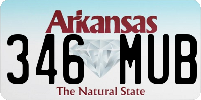AR license plate 346MUB