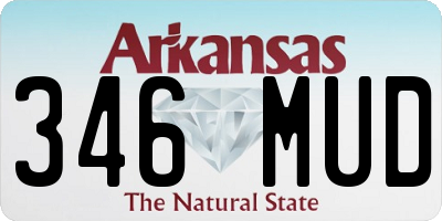 AR license plate 346MUD