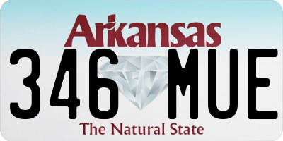 AR license plate 346MUE